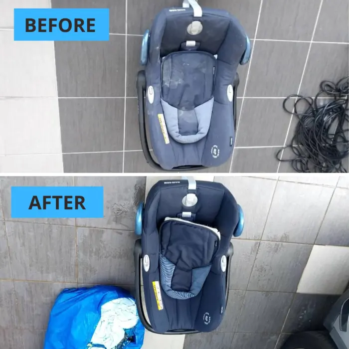 Hasil cuci baby car seat